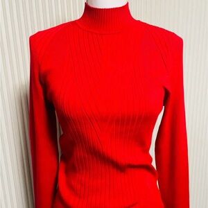 INC International Concepts Bold Red Cowl Neck Sweater